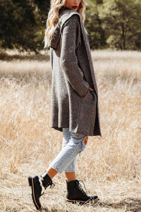 MYRES POCKETED HOODED KNIT CARDIGAN