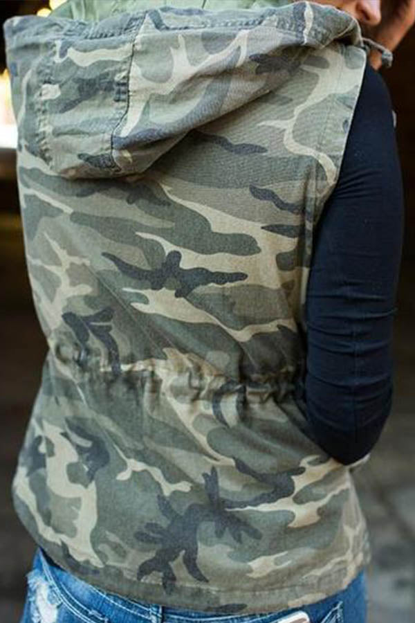 Camo Cinched Cargo Vest