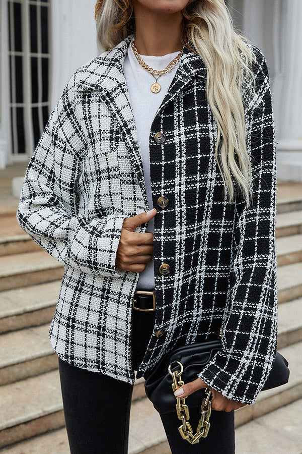 Plaid Cardigan Jacket