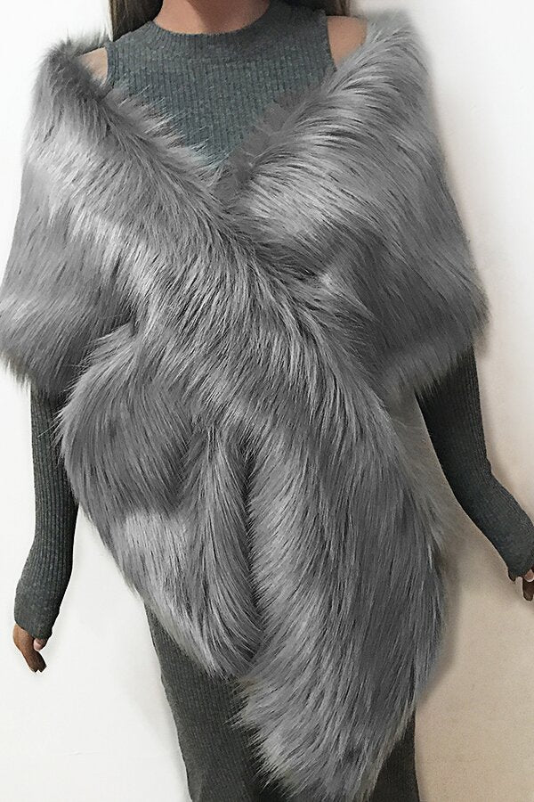 Eco-friendly Fur Soft Shawl
