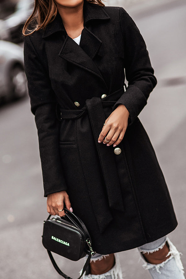 Long-sleeved Blazer Double-breasted Woolen Jacket