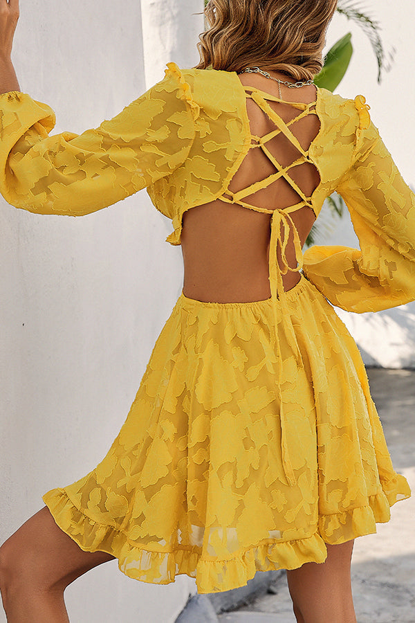 Printed Irregular Slit Short Sleeve Maxi Dress