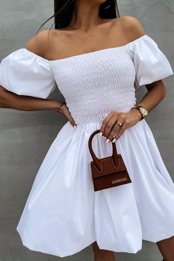 Puff Sleeve Mini Dress