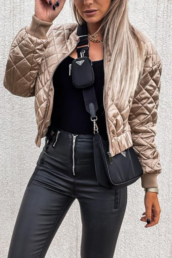 Quilted Cotton Plaid Jacket