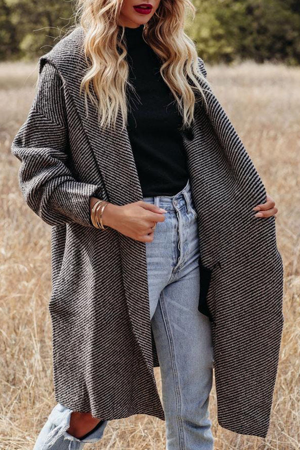 MYRES POCKETED HOODED KNIT CARDIGAN