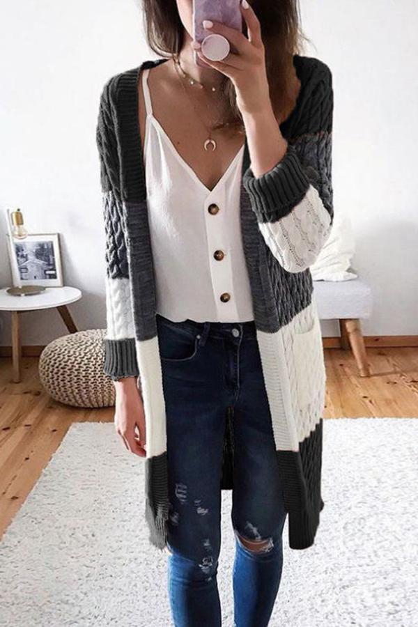 Pocketed Cable Cardigan