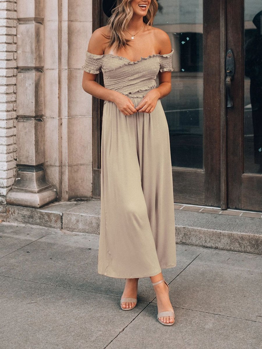 Off The Shoulder Cross Jumpsuit