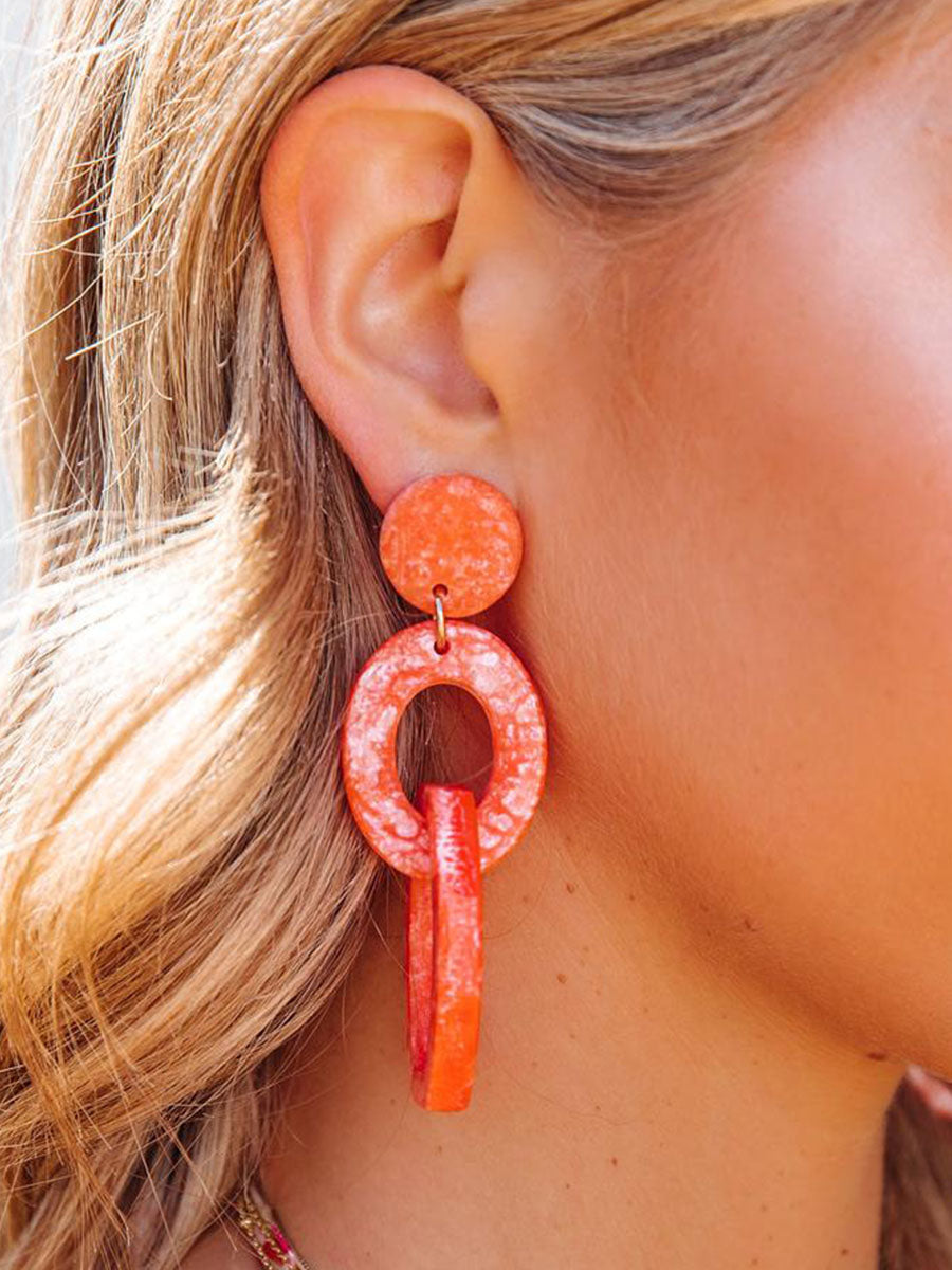 DYNAMIC DUO ACRYLIC STATEMENT EARRINGS
