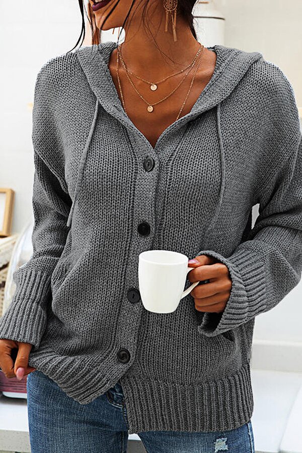 Solid Color Knitting Sweater