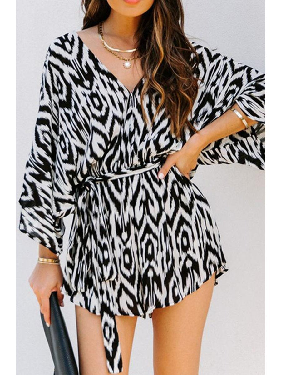Pretty Abstract Print Romper