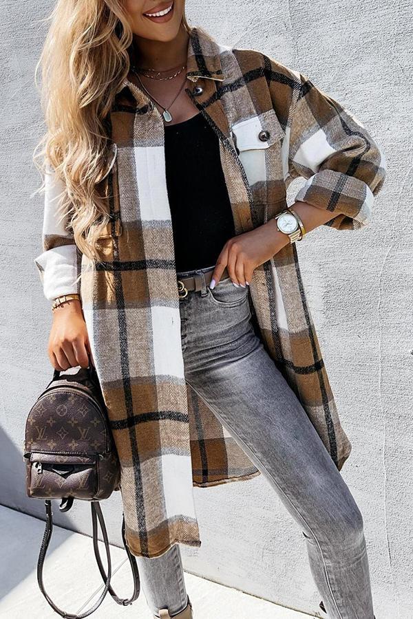 Plaid Casual Shirt Jacket