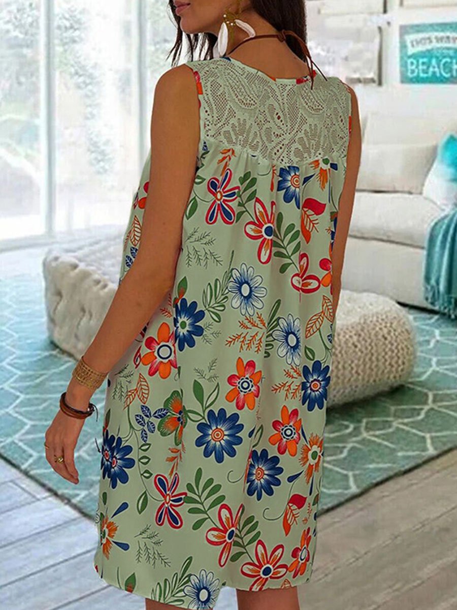 Lace Printed Dress